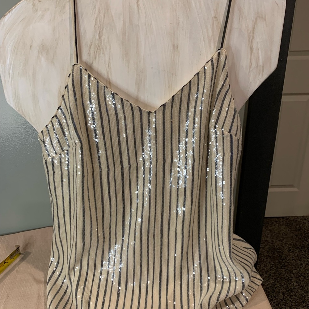 Banana Republic Black and White Sequin Camisole
